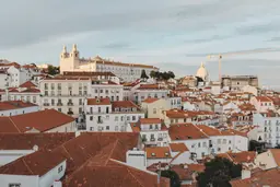 Rooftops of the old town in Lisbon